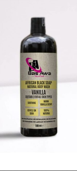 African Black Soap Natural Body Wash Vanilla