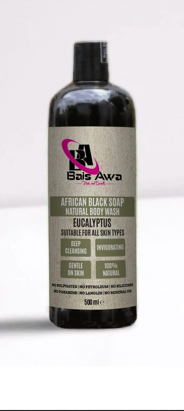 African Black Soap Natural Body Wash Eucalyptus